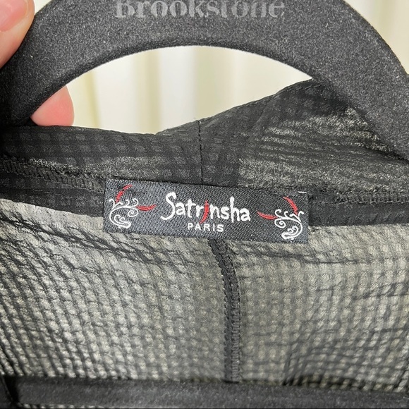 Satrjnsha Paris oversized sheer button down blouse - Picture 8 of 13